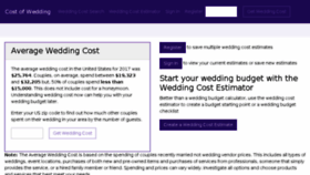 What Costofwedding.com website looked like in 2018 (5 years ago)