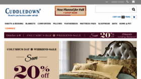 What Cuddledown.com website looked like in 2018 (5 years ago)