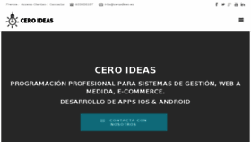 What Ceroideas.es website looked like in 2018 (5 years ago)