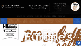 What Coffeeshopexpo.co.uk website looked like in 2018 (5 years ago)