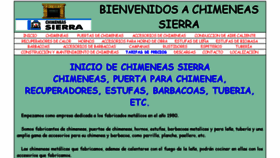What Chimeneassierra.es website looked like in 2018 (5 years ago)