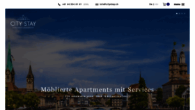 What Citystay.ch website looked like in 2018 (5 years ago)
