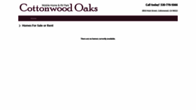 What Cottonwoodoaks.com website looked like in 2018 (5 years ago)