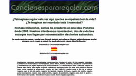 What Cancionespararegalar.com website looked like in 2018 (5 years ago)