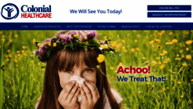 What Colonialhealthcare.com website looked like in 2018 (5 years ago)