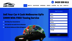 What Car4cash.com.au website looked like in 2018 (5 years ago)