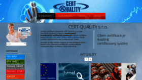 What Certquality.cz website looked like in 2018 (5 years ago)