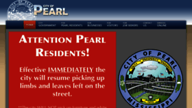 What Cityofpearl.com website looked like in 2018 (5 years ago)