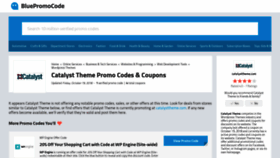 What Catalysttheme.bluepromocode.com website looked like in 2018 (5 years ago)