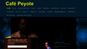 What Cafepeyote.com website looked like in 2018 (5 years ago)