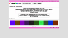 What Colorsdb.com website looked like in 2018 (5 years ago)