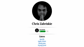 What Chriszabriskie.com website looked like in 2018 (5 years ago)