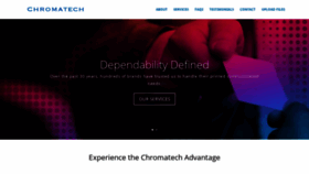 What Chromatech.com website looked like in 2018 (5 years ago)