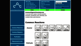 What Commonorganicchemistry.com website looked like in 2018 (5 years ago)
