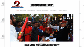 What Crickethighlights.com website looked like in 2018 (5 years ago)