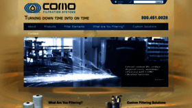 What Comofiltration.com website looked like in 2018 (5 years ago)