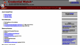 What Credentialwatch.org website looked like in 2018 (5 years ago)