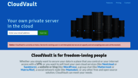 What Cloudvault.me website looked like in 2018 (5 years ago)
