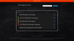 What Cleaningpros.co.uk website looked like in 2018 (5 years ago)