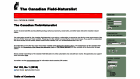 What Canadianfieldnaturalist.ca website looked like in 2018 (5 years ago)