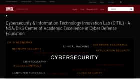 What Cybersecurity.umsl.edu website looked like in 2018 (5 years ago)