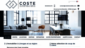 What Costeimmobilier.com website looked like in 2018 (5 years ago)