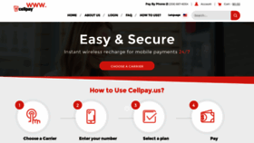 What Cellpay.us website looked like in 2018 (5 years ago)