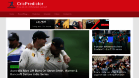 What Cricpredictor.com website looked like in 2018 (5 years ago)