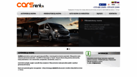 What Carsrent.lt website looked like in 2018 (5 years ago)