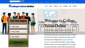 What Collegevaluesonline.com website looked like in 2018 (5 years ago)