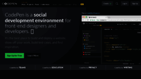 What Codepen.io website looked like in 2018 (6 years ago)