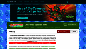 What Christmas-specials.fandom.com website looked like in 2018 (5 years ago)