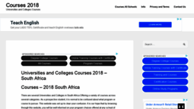 What Courses24.co.za website looked like in 2018 (5 years ago)