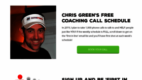 What Chrisgreen.com website looked like in 2018 (5 years ago)