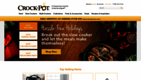 What Crock-pot.com website looked like in 2018 (5 years ago)