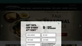 What Carrabbas.com website looked like in 2018 (5 years ago)