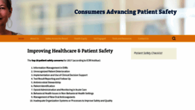 What Consumersadvancingpatientsafety.org website looked like in 2018 (5 years ago)