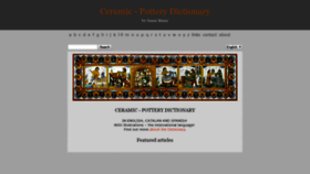 What Ceramicdictionary.com website looked like in 2018 (5 years ago)