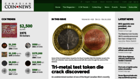 What Canadiancoinnews.com website looked like in 2018 (5 years ago)