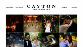 What Caytonphotography.com website looked like in 2018 (5 years ago)