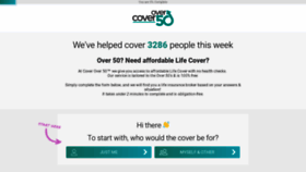 What Coverover50.co.uk website looked like in 2018 (5 years ago)