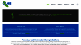 What Ca-hie.org website looked like in 2018 (5 years ago)