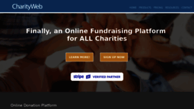What Charityweb.com website looked like in 2018 (5 years ago)