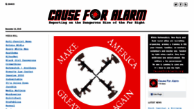 What Causeforalarm.org website looked like in 2018 (5 years ago)