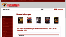 What Comicguide.de website looked like in 2018 (5 years ago)