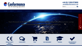 What Conformance.co.uk website looked like in 2018 (5 years ago)