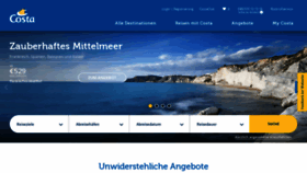 What Costakreuzfahrten.de website looked like in 2018 (5 years ago)