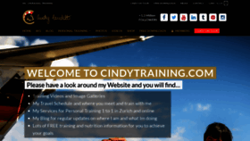 What Cindytraining.com website looked like in 2018 (5 years ago)