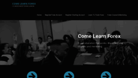 What Comelearnforex.com website looked like in 2018 (5 years ago)
