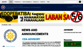 What Cda.gov.ph website looked like in 2018 (5 years ago)